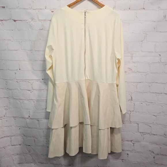 GooGoo Bar III Ruffled Two Tiered Mini Dress Sugar Cream Womens Size 2x NWT - Picture 11 of 16